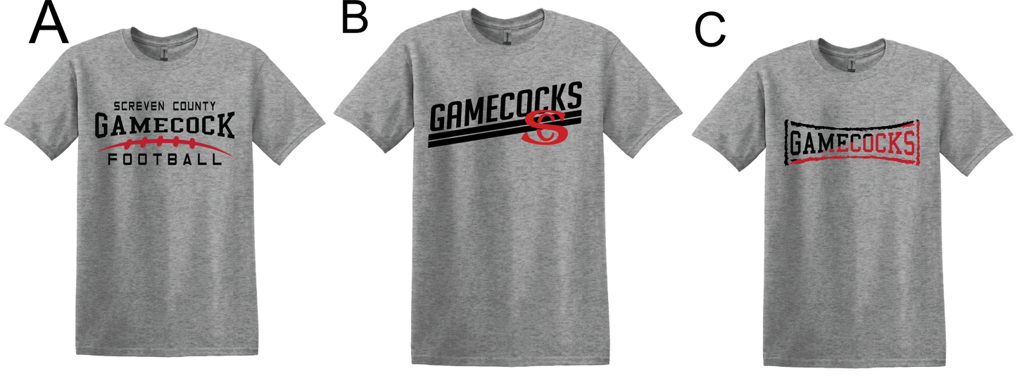 School Shirt- Gamecock Gear GREY Shirt options